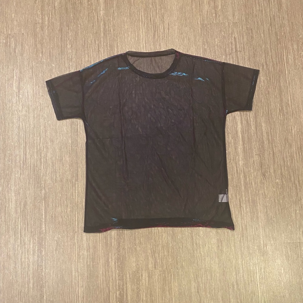 Holographic festival sheer T-shirt